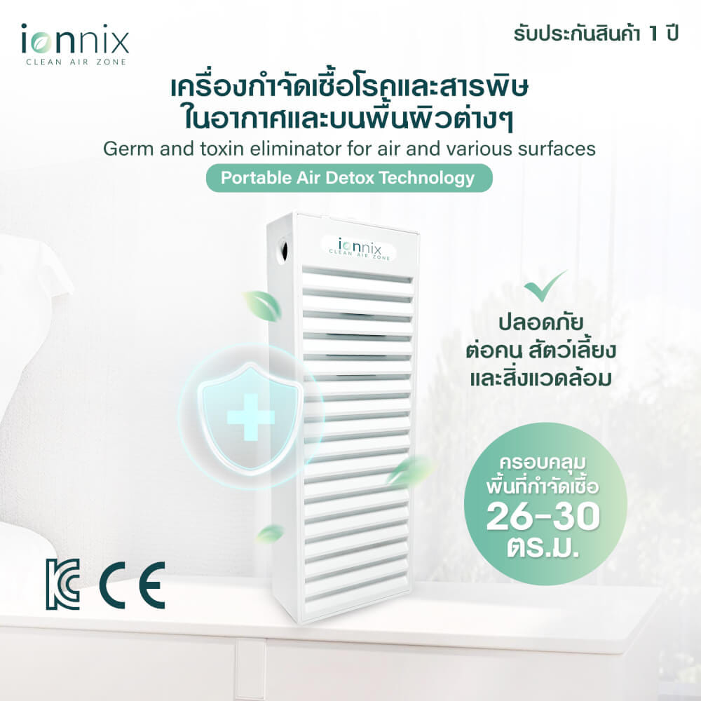 เครื่องฟอกอากาศ IONNIX GERM AND TOXIN ELIMINATOR FOR AIR AND VARIOUS SURFACES ครอบคลุมพื้นที่ 26-30 ตร.ม._2